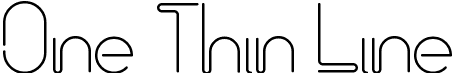 One Thin Line font - One Thin Line.otf