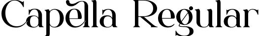 Capella Regular font - Capella.ttf