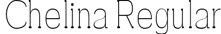 Chelina Regular font - Chelina-Thin.ttf