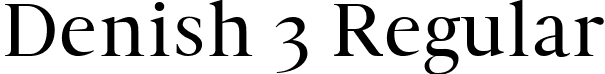 Denish 3 Regular font - Denish-Regular.ttf