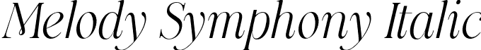 Melody Symphony Italic font - melodysymphony-italic.otf