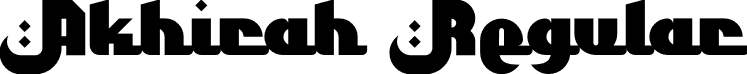 Akhirah Regular font - Akhirah.otf