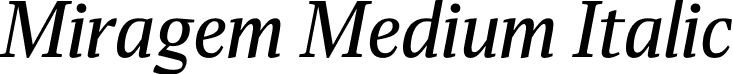 Miragem Medium Italic font - Vanarchiv - Miragem Medium Italic.otf