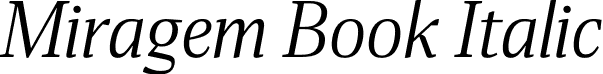 Miragem Book Italic font - Vanarchiv - Miragem Book Italic.otf