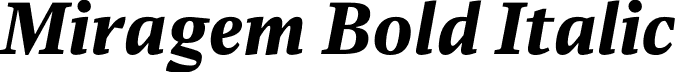 Miragem Bold Italic font - Vanarchiv - Miragem Bold Italic.otf