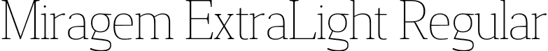 Miragem ExtraLight Regular font - Vanarchiv - Miragem ExtraLight.otf