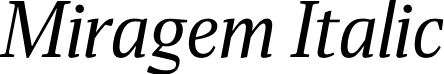 Miragem Italic font - Vanarchiv - Miragem Italic.otf