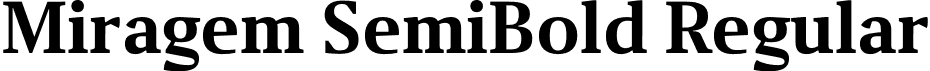 Miragem SemiBold Regular font - Vanarchiv - Miragem SemiBold.otf