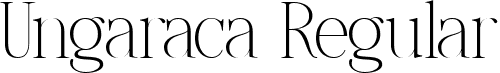 Ungaraca Regular font - Ungaraca_ttf.ttf