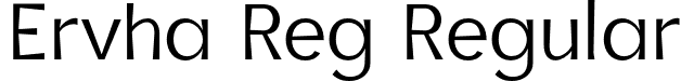 Ervha Reg Regular font - Ervha-Regular.otf