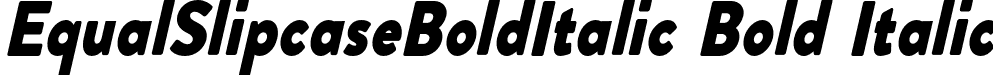 EqualSlipcaseBoldItalic Bold Italic font - EqualSlipcaseBoldItalic.otf