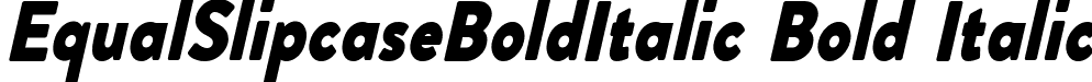 EqualSlipcaseBoldItalic Bold Italic font - EqualSlipcaseBoldItalic.ttf