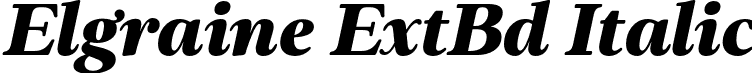 Elgraine ExtBd Italic font - Elgraine-ExtraBoldItalic.otf