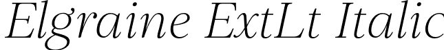 Elgraine ExtLt Italic font - Elgraine-ExtraLightItalic.otf