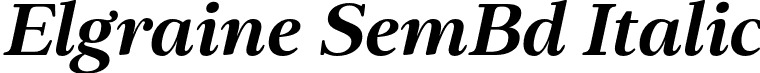 Elgraine SemBd Italic font - Elgraine-SemiBoldItalic.otf