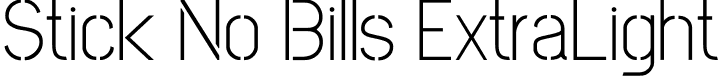 Stick No Bills ExtraLight font - StickNoBills-VariableFont_wght.ttf