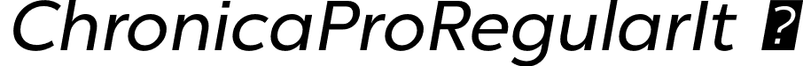 ChronicaProRegularIt  font - ChronicaProRegularIt.otf