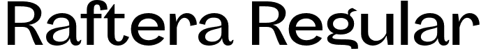 Raftera Regular font - Raftera.otf