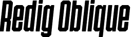 Redig Oblique font - Redig-Oblique.ttf