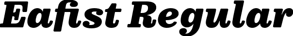 Eafist Regular font - Eafist-Italic.ttf