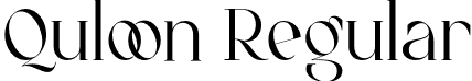 Quloon Regular font - quloon.otf