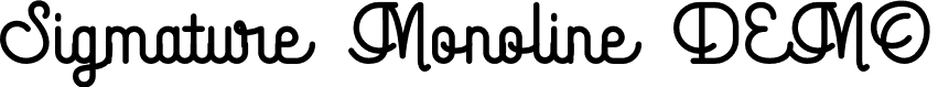 Sigmature Monoline DEMO font - Sigmature-Monoline-DEMO.otf