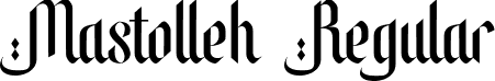 Mastolleh Regular font - mastollehregular-ywrxv.ttf