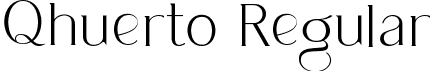 Qhuerto Regular font - qhuerto.ttf