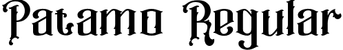 Patamo Regular font - Patamo.ttf