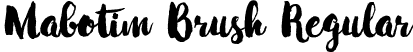 Mabotim Brush Regular font - Mabotim Brush.otf