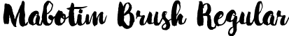 Mabotim Brush Regular font - Mabotim Brush.ttf