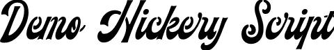 Demo Hickery Script font - demohickeryscript-rglzy.ttf