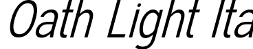 Oath Light Ita font - Oath-LightItalic.otf