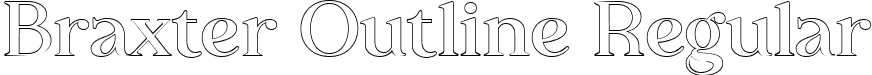 Braxter Outline Regular font - Braxter Outline.ttf