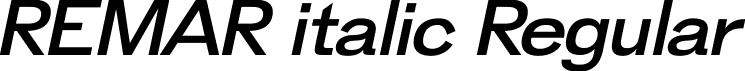 REMAR italic Regular font - Remar Italic.ttf