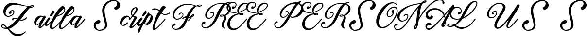 Zailla Script FREE PERSONAL US S font - ZaillaScriptFreePersonalUs-RpWKv.ttf