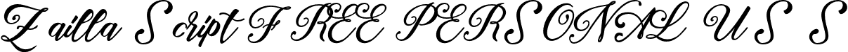 Zailla Script FREE PERSONAL US S font - ZaillascriptfreepersonalusSc-BWMBG.otf