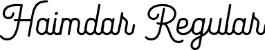 Haimdar Regular font - Haimdar.otf