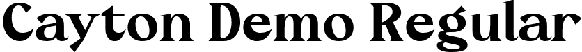 Cayton Demo Regular font - cayton-demo.ttf