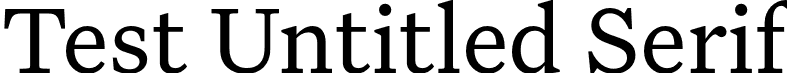 Test Untitled Serif font - TestUntitledSerif-Regular.otf