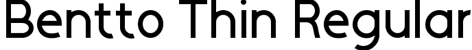 Bentto Thin Regular font - BenttoThin.ttf