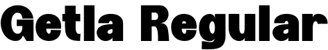 Getla Regular font - Getla.otf