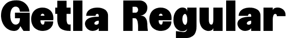 Getla Regular font - Getla.ttf