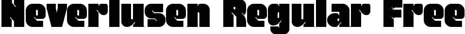 Neverlusen Regular Free font - Neverlusen-Regular Free Personal.ttf