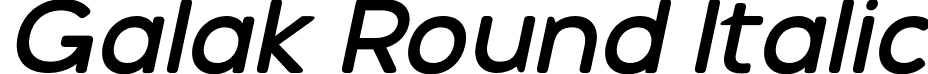 Galak Round Italic font - GalakRound-GalakProItalic.otf