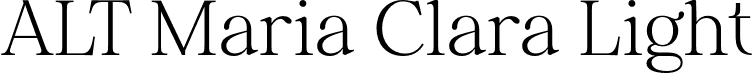 ALT Maria Clara Light font - altmariaclara-light.otf