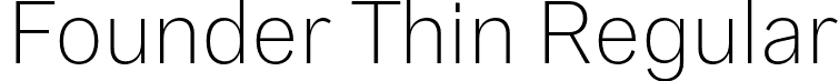 Founder Thin Regular font - Founder-Thin.otf