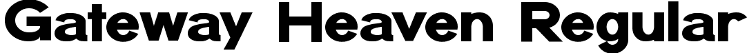 Gateway Heaven Regular font - GatewayHeaven.ttf