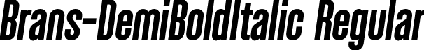 Brans-DemiBoldItalic Regular font - Brans-DemiBoldItalic.otf