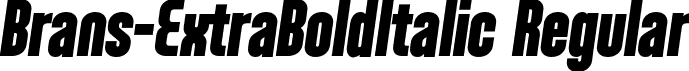 Brans-ExtraBoldItalic Regular font - Brans-ExtraBoldItalic.otf